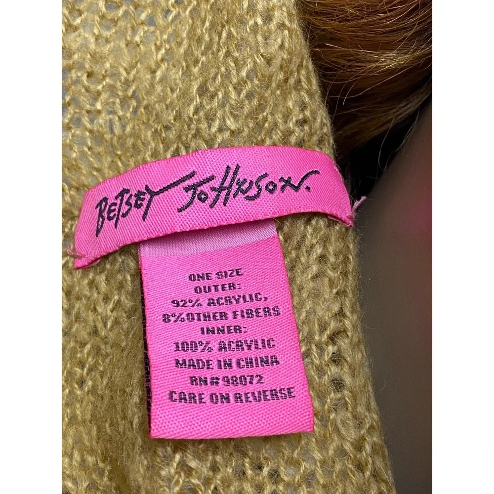 Betsey Johnson Scarf‎ Crochet Lace Infinity Scarves Head Wrap Neck Cowl